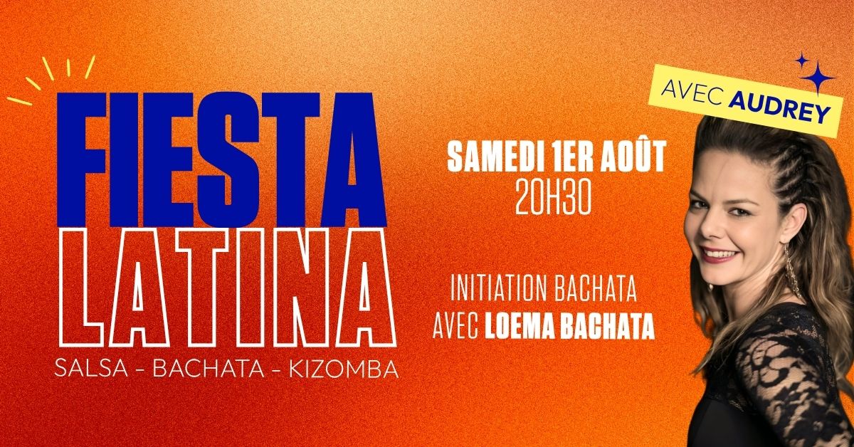 Soirée Fiesta Latina SBK au Lounge Bar de La Playce à Quimper avec initiation bachata, DJ set salsa, bachata et kizomba, entrée gratuite.