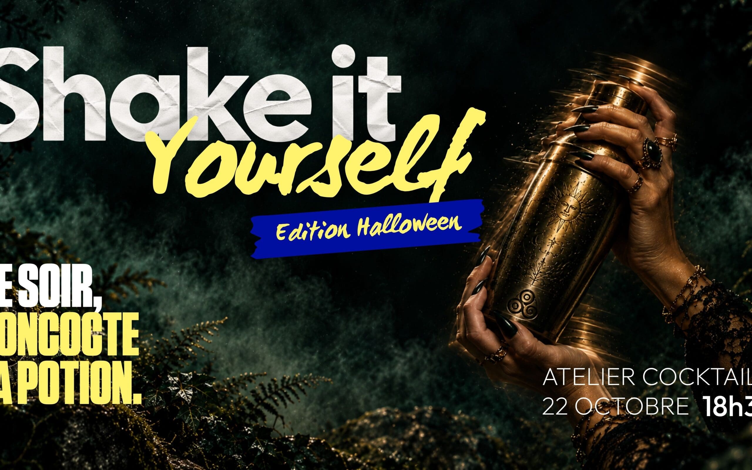 Shake It Yourself Halloween, atelier cocktail et mixologie au Lounge de La Playce à Quimper