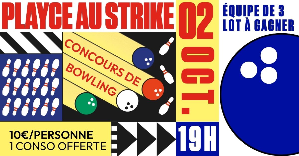 vendredi 2 octobre concours de bowling Quimper à la playce