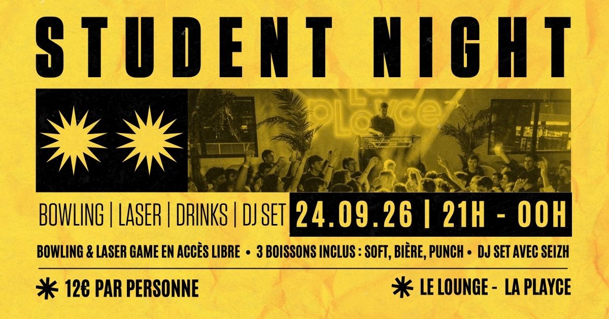 Student Night à La Playce Quimper – soirée étudiante avec bowling, laser game et DJ