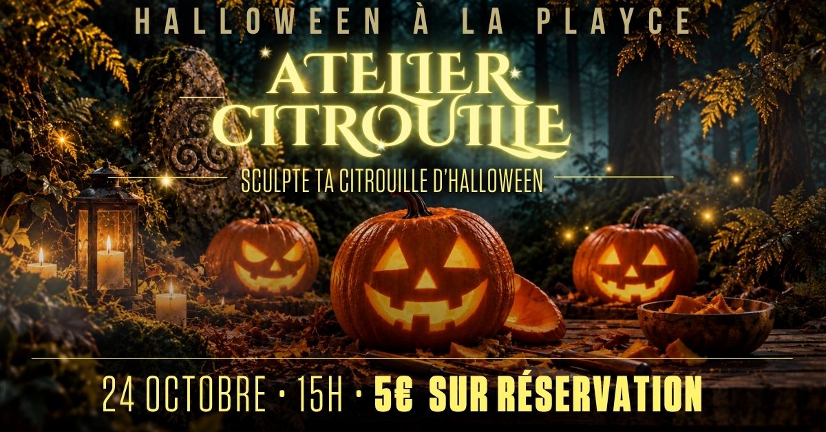 Atelier citrouille Halloween à La Playce Quimper pour découper et décorer sa propre citrouille