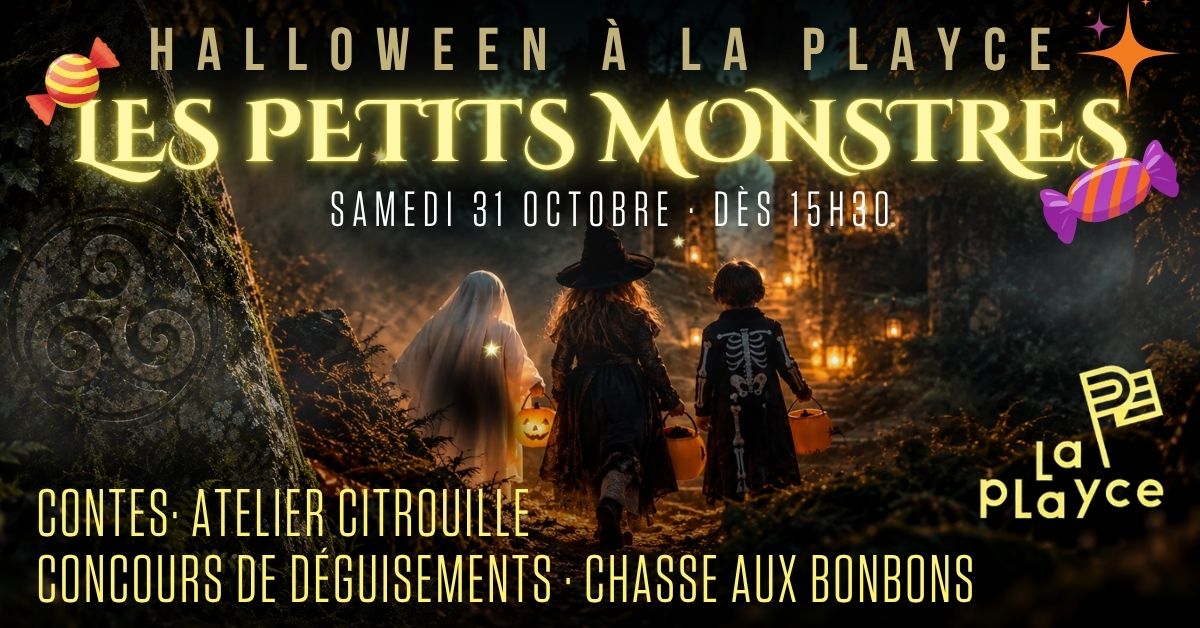 Affiche Halloween Les Petits Monstres à La Playce à Quimper, le 31 octobre 2026